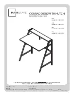 Preview for 1 page of Mainstays CONRAD MS17-D4-1007-16 Assembly Instructions Manual