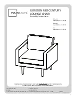 Preview for 1 page of Mainstays GORDON MS18-D1-1007-46 Assembly Instructions Manual