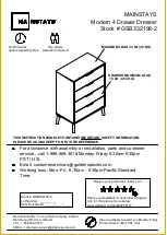 Preview for 1 page of Mainstays Modern GSB332198-2 Manual