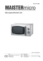 MAISTERmicro MW-900 Manual preview