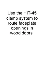 Preview for 2 page of Major Manufacturing HIT-45 Instructions For Installation Manual