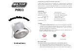 Preview for 1 page of Major tech PIR33 Instructions