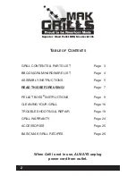 Preview for 2 page of Mak Grills EP-380-1G Owner'S Manual