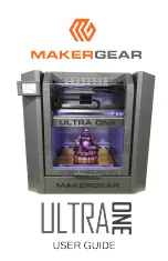 MAKERGEAR Ultra One User Manual preview