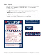 Preview for 5 page of MAKINEX VS-125 Operator'S Manual