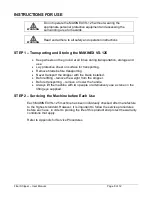 Preview for 8 page of MAKINEX VS-125 Operator'S Manual