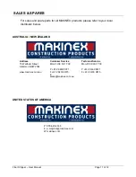 Preview for 11 page of MAKINEX VS-125 Operator'S Manual