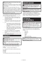 Preview for 9 page of Makita 0088381800600 Instruction Manual