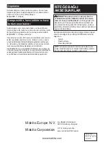 Preview for 100 page of Makita 0088381808019 Instruction Manual