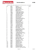 Preview for 2 page of Makita 1050D Parts Breakdown