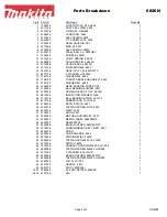 Preview for 2 page of Makita 6826N Parts Breakdown