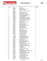 Preview for 2 page of Makita 9404 Parts Breakdown