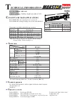 Preview for 1 page of Makita BFL060F Technical Information