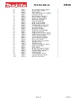 Preview for 3 page of Makita BHR202 Parts Breakdown