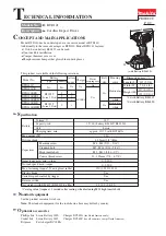 Preview for 1 page of Makita BTD141 Technical Information