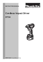 Preview for 1 page of Makita DT04Z Instruction Manual