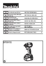 Preview for 1 page of Makita DTD172Z Instruction Manual