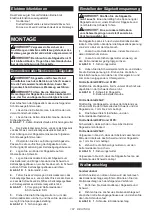 Preview for 107 page of Makita DUC254RTE Instruction Manual