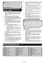 Preview for 11 page of Makita DUC305Z Instruction Manual