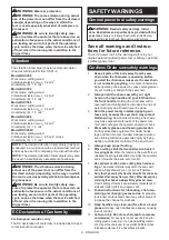 Preview for 9 page of Makita DUC306 Instruction Manual