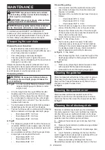 Preview for 16 page of Makita DUC306 Instruction Manual