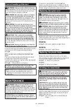 Preview for 20 page of Makita DUR194SFX2 Instruction Manual