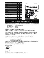 Preview for 121 page of Makita HW 151 Manual