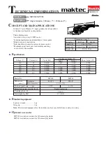 Makita maktec MT900 Technical Information preview