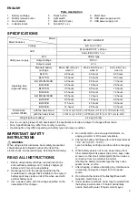 Preview for 3 page of Makita Outdoor Adventure ADML807 Instruction Manual