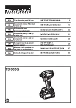 Preview for 1 page of Makita TD003GZ Instruction Manual