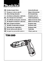 Preview for 1 page of Makita TD020D Instruction Manual