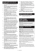 Preview for 13 page of Makita VC002GL Instruction Manual