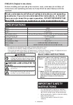 Preview for 5 page of Makita XCS06 Instruction Manual