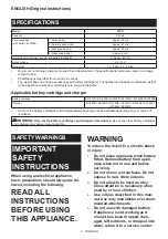 Preview for 2 page of Makita XLC11 Instruction Manual