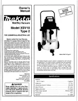 Preview for 1 page of Makita XSV10 Owner'S Manual