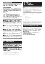 Preview for 29 page of Makita XT281S Instruction Manual