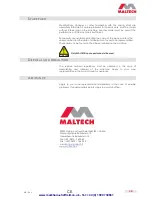 Preview for 35 page of maltech M5-Eco Use And Maintenance Manual