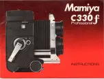 Mamiya C330f Professional Instructions Manual preview