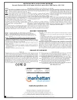 Preview for 2 page of Manhattan 130349 Quick Install Manual