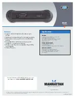 Preview for 2 page of Manhattan 700504 Specifications