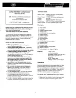 Preview for 2 page of Mannesmann Jump Start/Air Compressor Instruction Manual