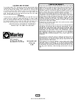 Preview for 2 page of Marley MMH Series Instructions Manual