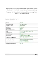 Preview for 3 page of marsden TP-2100 User Manual