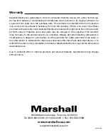 Preview for 26 page of Marshall Amplification CV730 User Manual