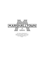 Preview for 42 page of Marshalltown ENFORCER E400 Manual