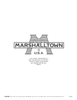 Preview for 36 page of Marshalltown M365 Manual