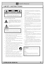 Preview for 3 page of Martin Roland MA-3800HD Operation Manual