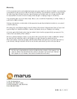 Preview for 2 page of Marus TL 500 Owner'S Manual