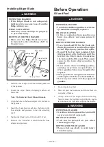 Preview for 13 page of Maruyama E270 Owner'S/Operator'S Manual