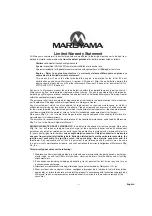 Preview for 3 page of Maruyama MD830-1 Operator'S Manual